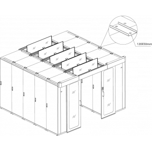 Планка для соединения шкафов серии Business с фиксацией на крыше